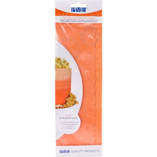 Tall Patterned Edge Side Scraper - Pleat